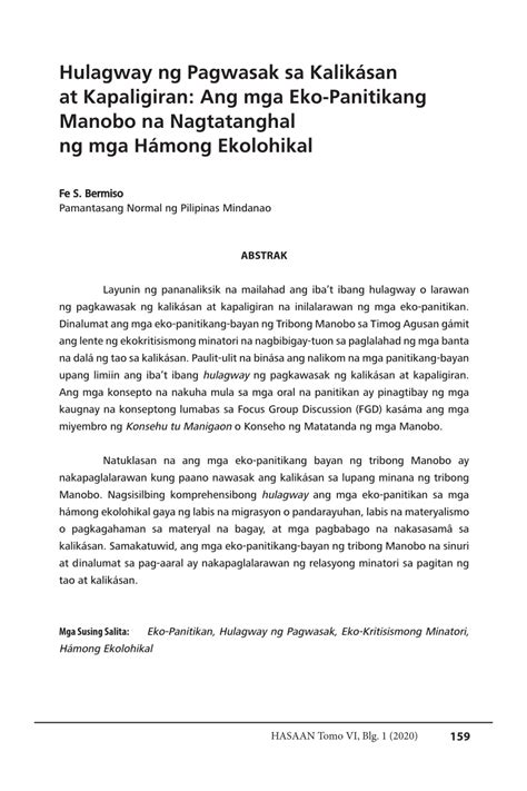 Hulagway ng Pagwasak sa Kalikásan at Kapaligiran: Ang mga .
